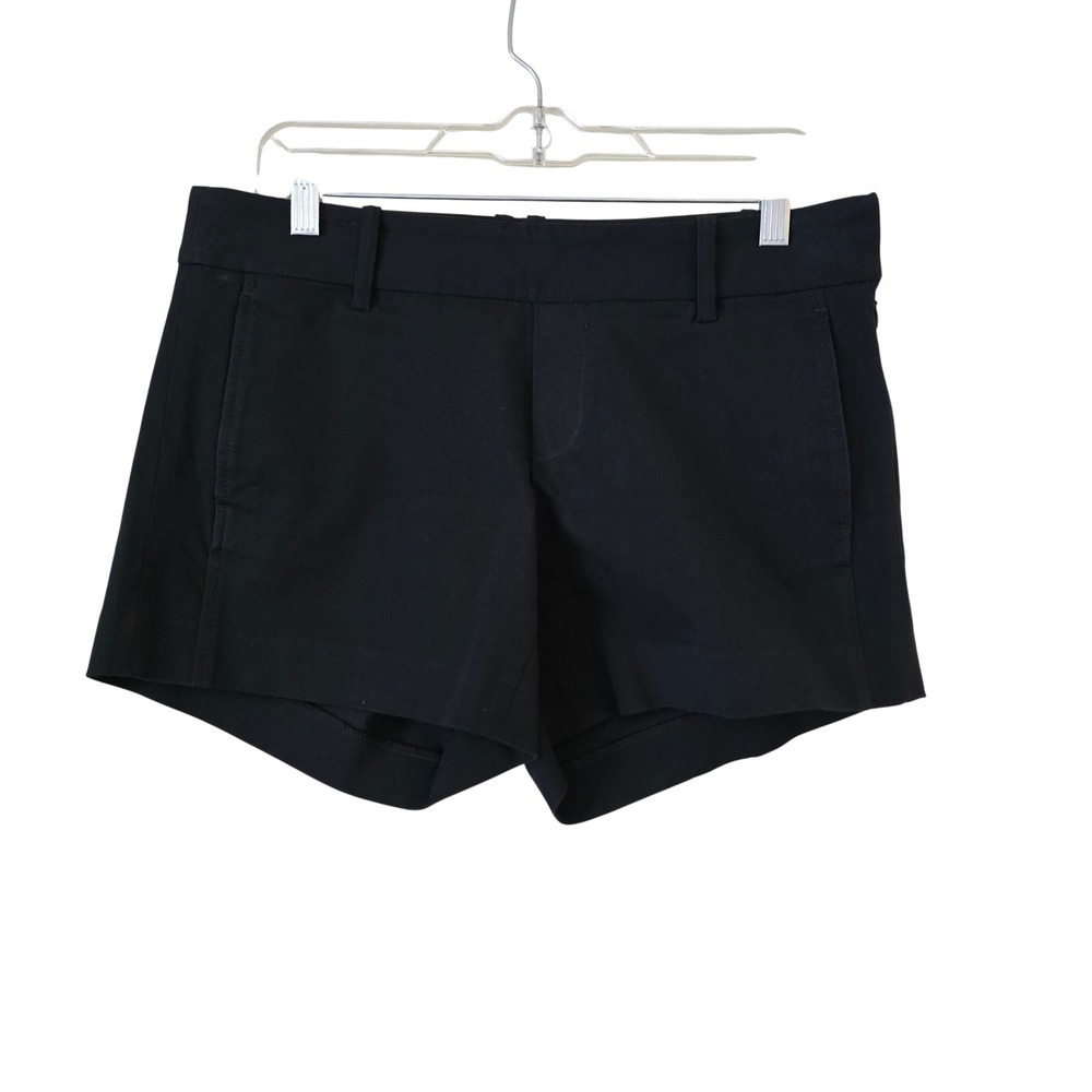 Lily Pulitzer Womens Black Mid Rise Shorts with Pockets Size 6 Side Zipper